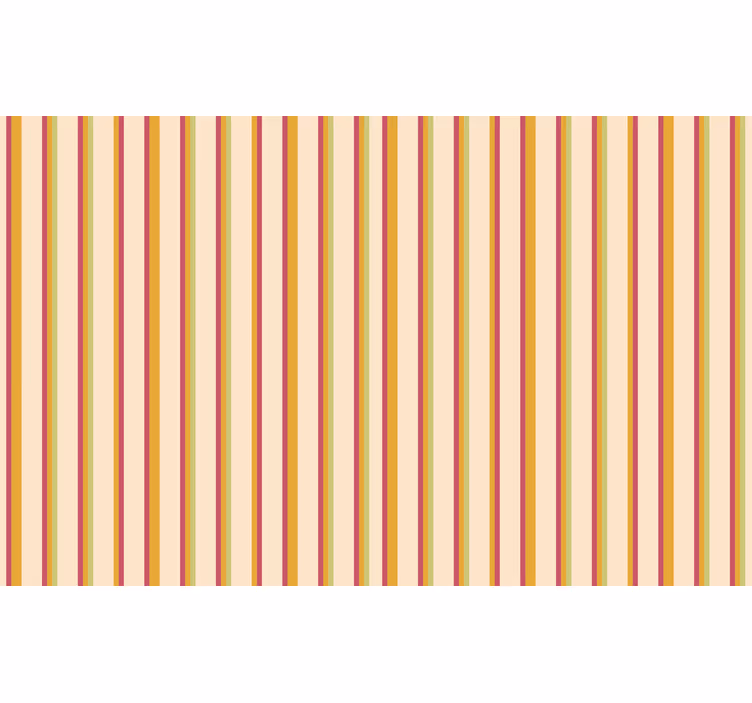 Orange rullegardiner i retro pastelfarver striber - TenStickers