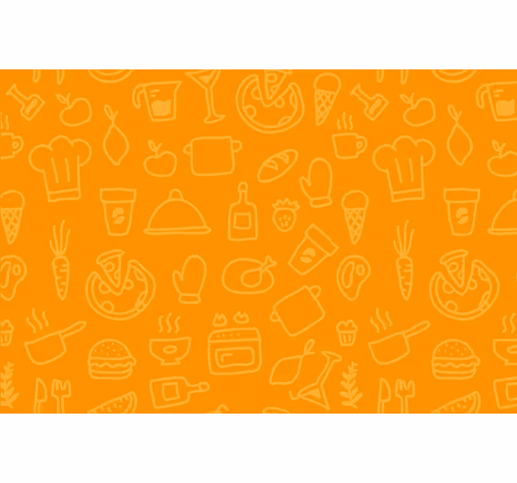 Orange rullegardiner med bestikmotiv - TenStickers