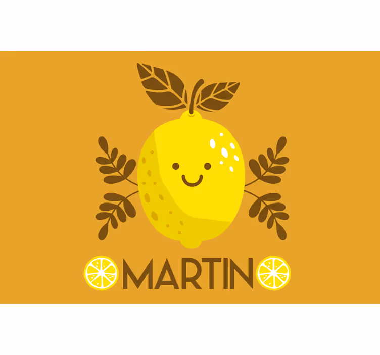 Orange rullegardiner med smilende citroner - TenStickers