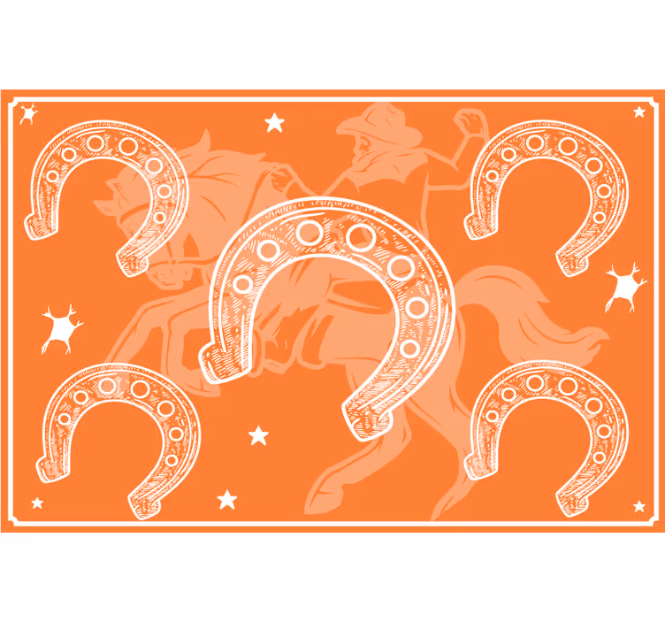 Hestesko orange rullegardiner - TenStickers