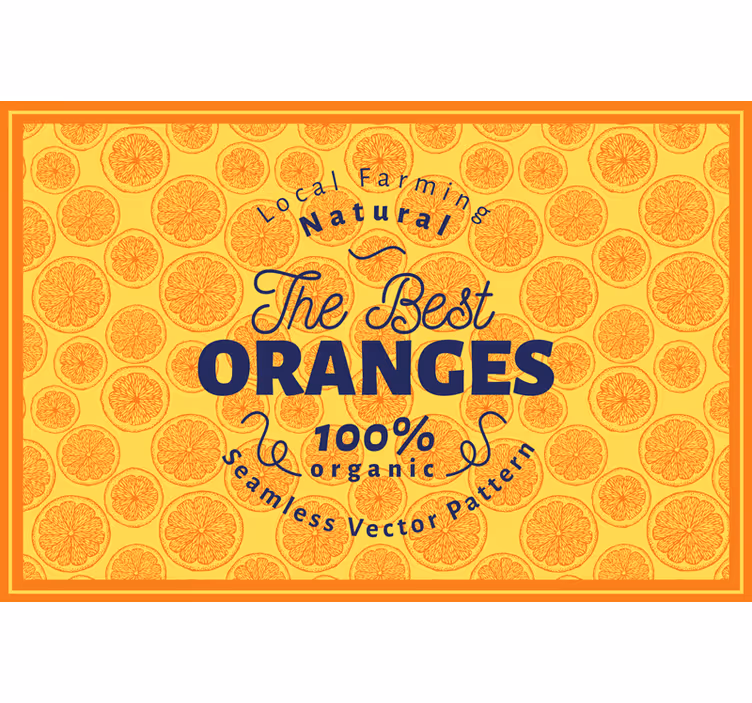 Orange rullegardiner mantel orange håndtegnet mønster - TenStickers