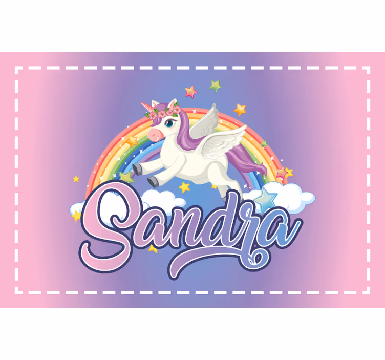 Lilla rullegardin med smuk unicorn til børn - TenStickers