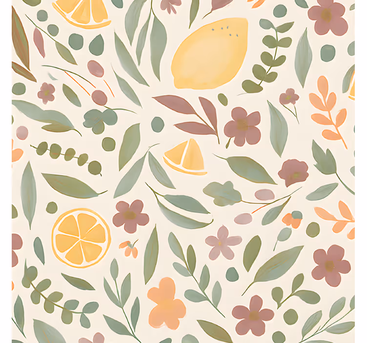 Udendørs rullegardin med citrongul blomstermotiv - TenStickers