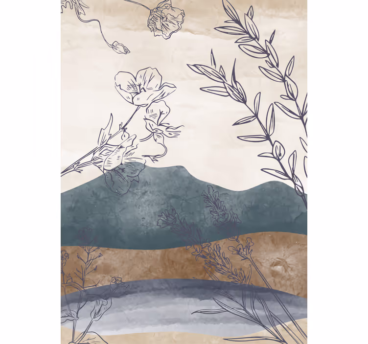 Kontor rullegardin malet natur - TenStickers