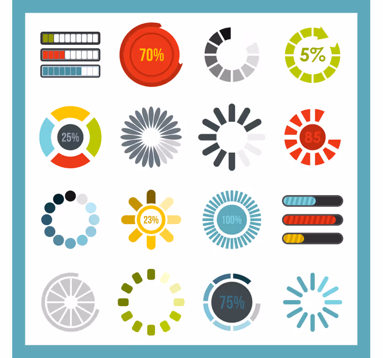 Kontor rullegardin med ladetegn - TenStickers