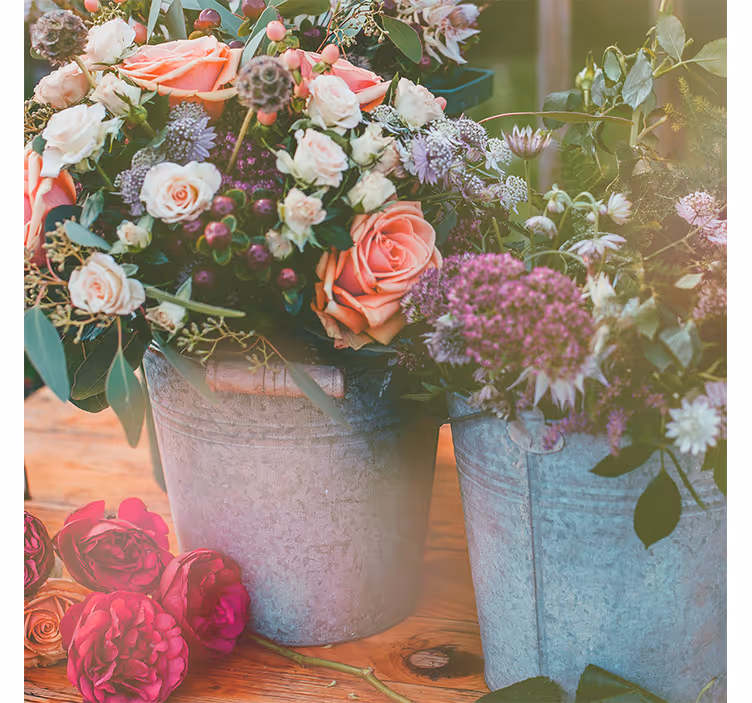 Rullegardiner til stue med cottagecore botanisk design - TenStickers