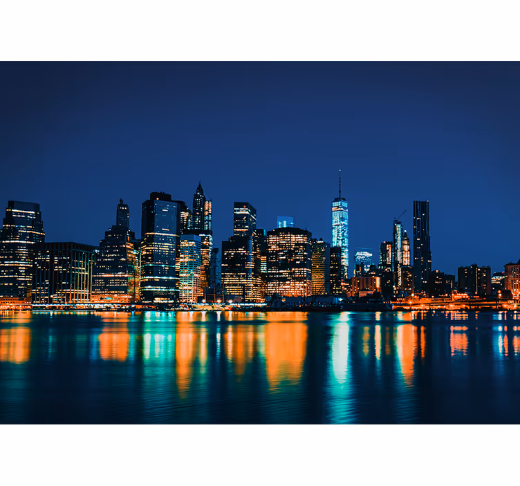 Soveværelse rullegardiner new york skyline om natten - TenStickers
