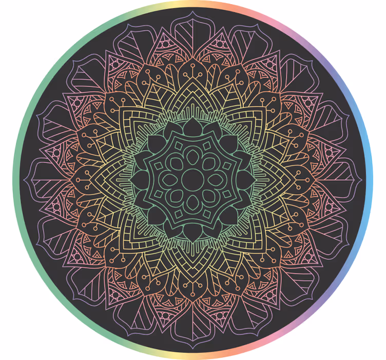 Soveværelse rullegardiner regnbue mandala - TenStickers