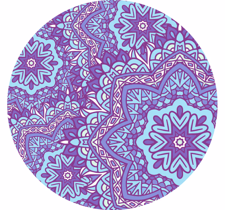 Soveværelse rullegardiner i blå og lilla mandala - TenStickers