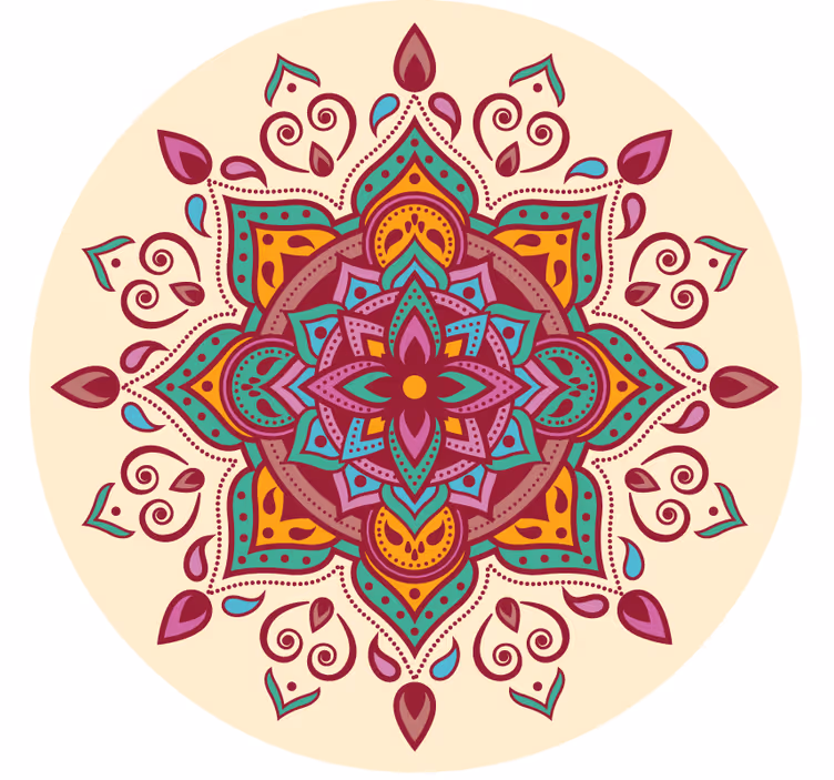 Soveværelse rullegardiner i pink mandala mønster - TenStickers