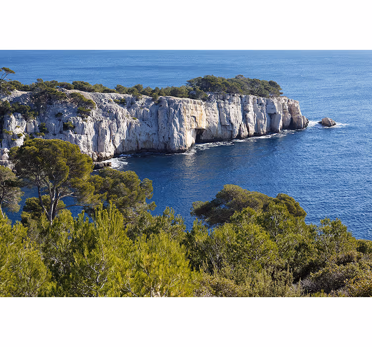 Rullegardiner til stue calanques fra marseille - TenStickers