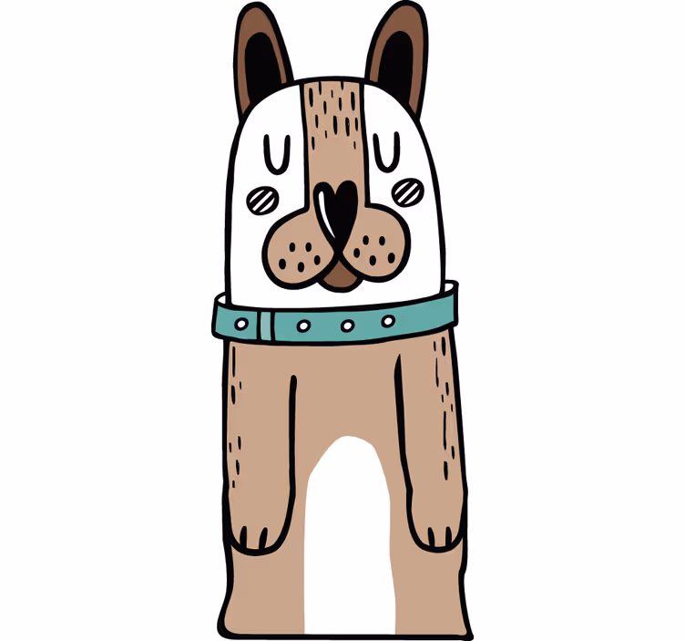 Mørklægningsgardiner børn vinyl dør til hund - TenStickers