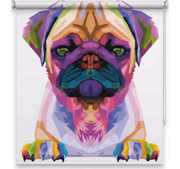 Mørklægningsgardiner børn geometriske dyr sød hund - TenStickers