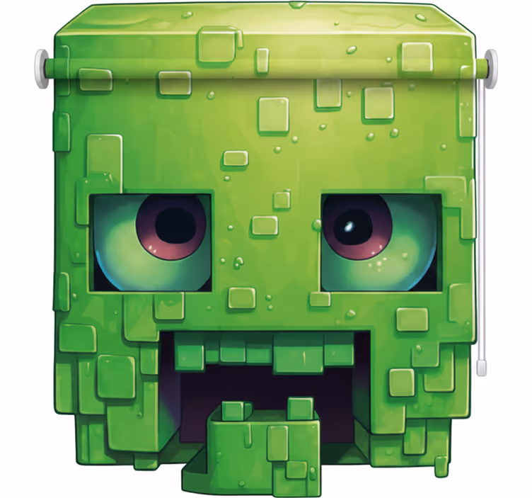 Mørklægningsgardiner børn med uhyggelig pixelkunstfigur - TenStickers