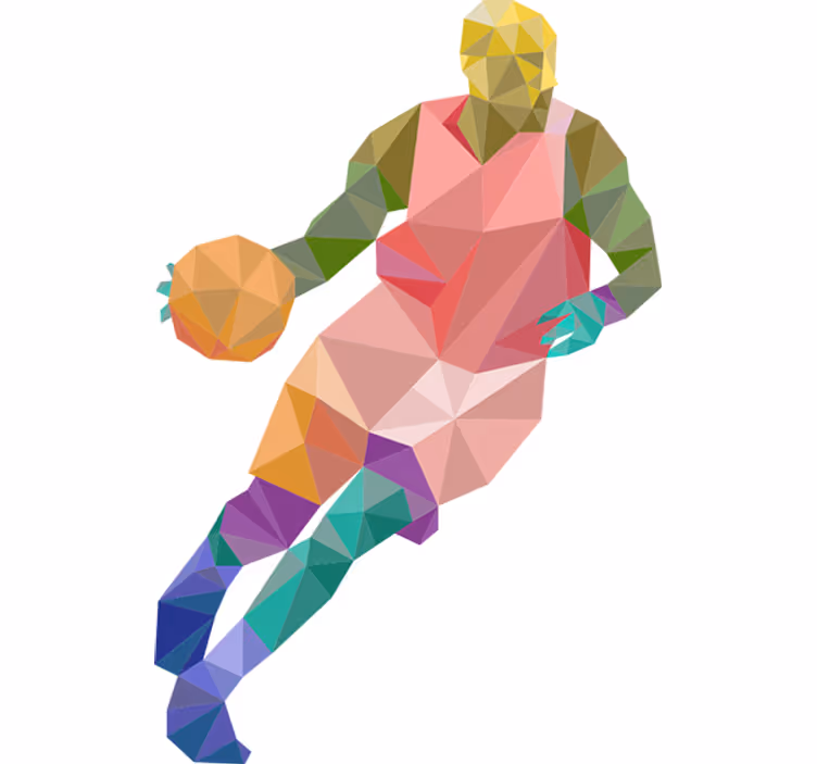 Rullegardin teenager origami basketball dekoration - TenStickers