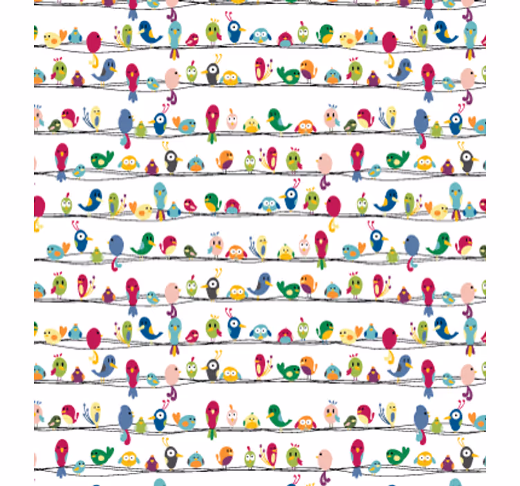 Rullegardin teenager med fuglemønster vinyl - TenStickers