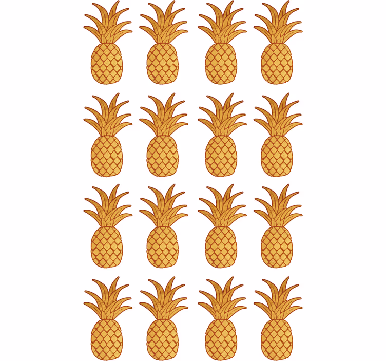 Rullegardin teenager patrón gylden ananas - TenStickers