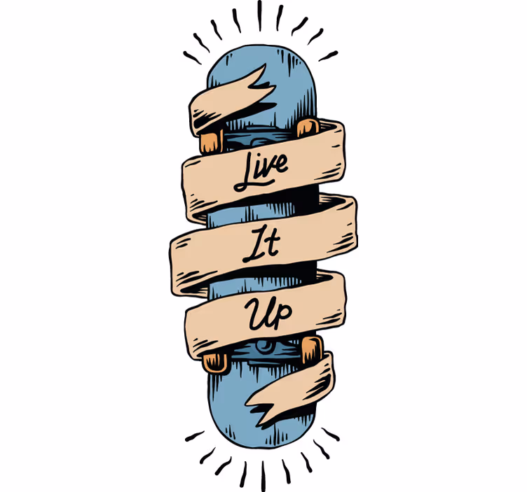 Rullegardin teenager skateboardmotiv - TenStickers