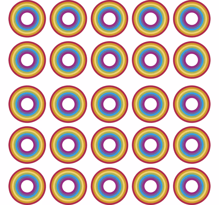 Rullegardin teenager geometriske regnbuer - TenStickers