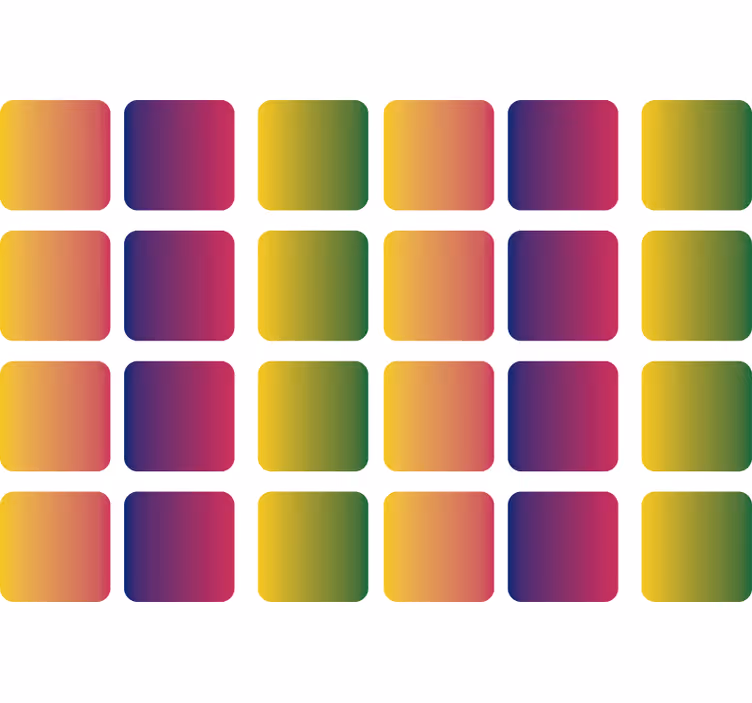 Rullegardin teenager geometriske firkanter regnbue - TenStickers