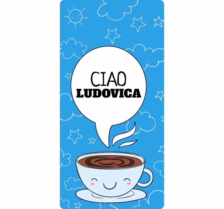 Rullegardin teenager personlig glad kaffekop - TenStickers
