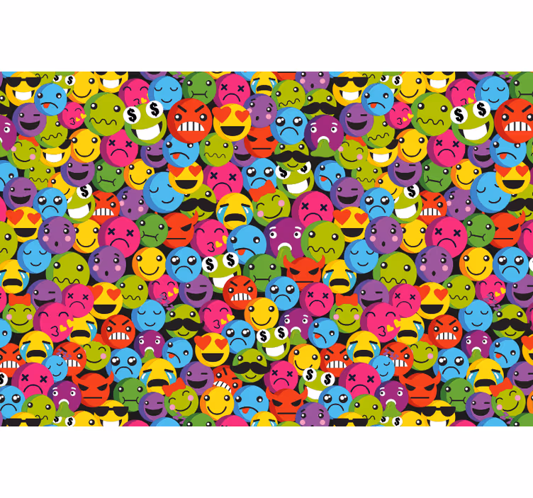 Rullegardin teenager emoji sammensætning - TenStickers