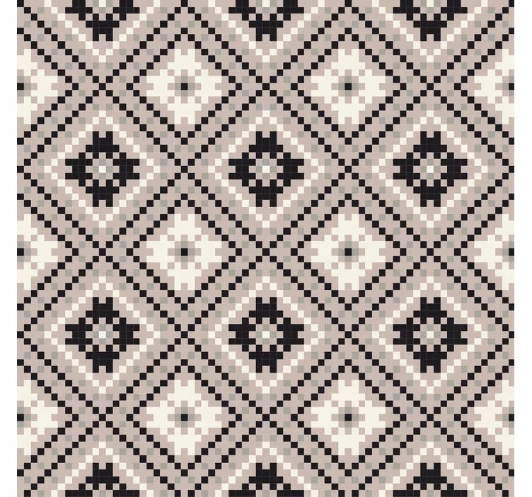 Beige rullegardin med romber nordisk design - TenStickers