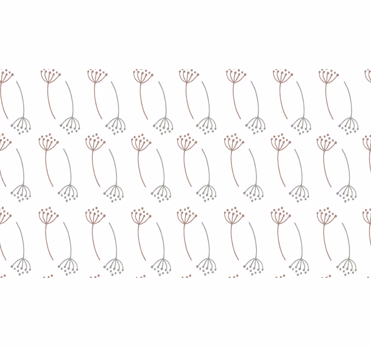Hvid rullegardin med pasteldandelioner design - TenStickers