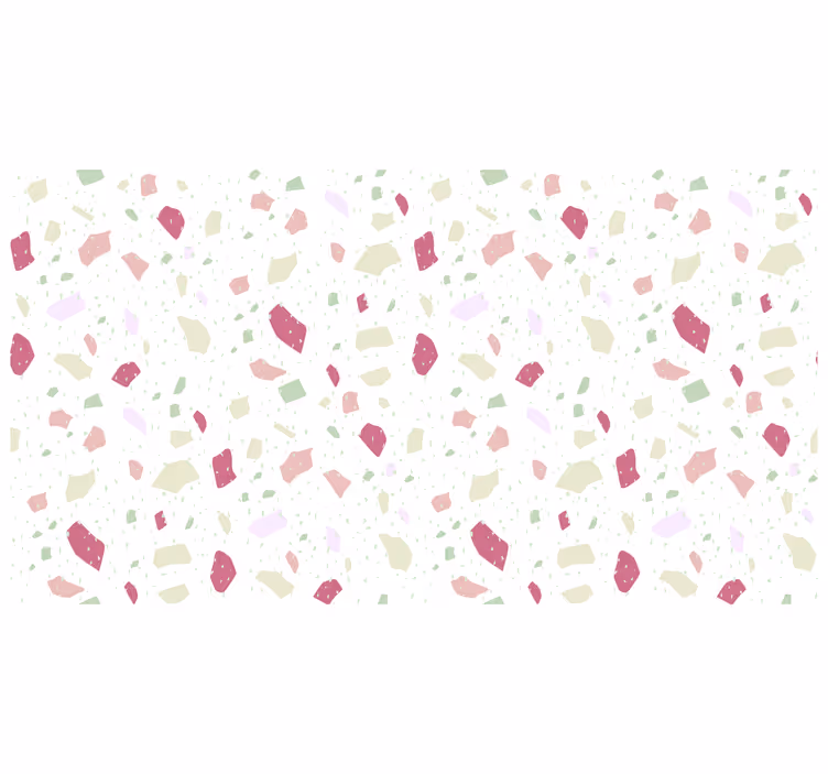 Hvid rullegardin pastel uregelmæssig terrazzo - TenStickers