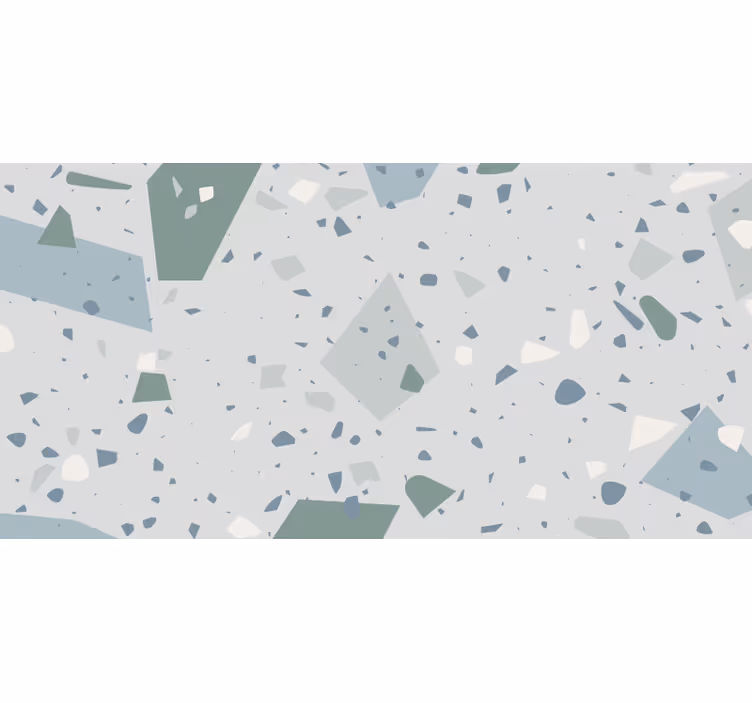 Rullegardin til badeværelse i blå og hvid terrazzo - TenStickers