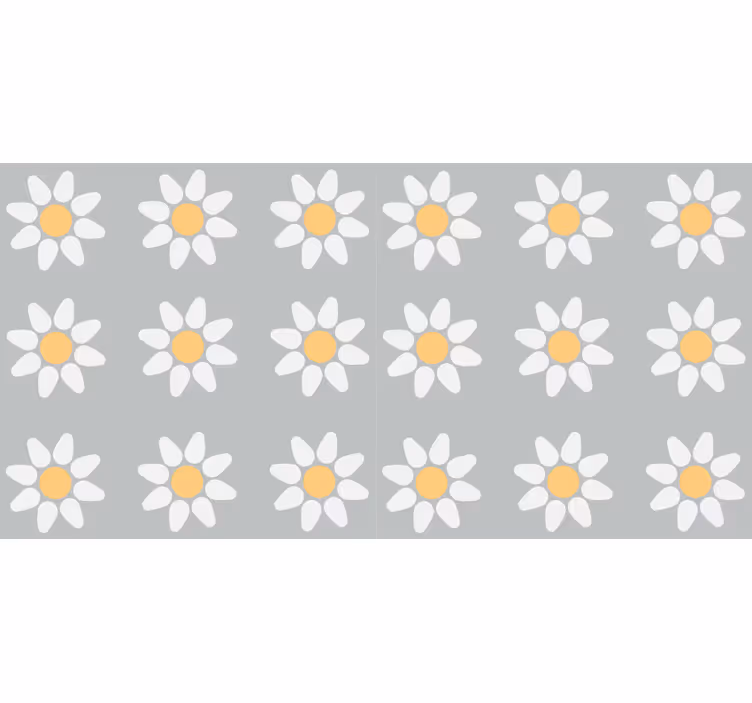 Rullegardiner med blomster i tusindfryd mønster - TenStickers