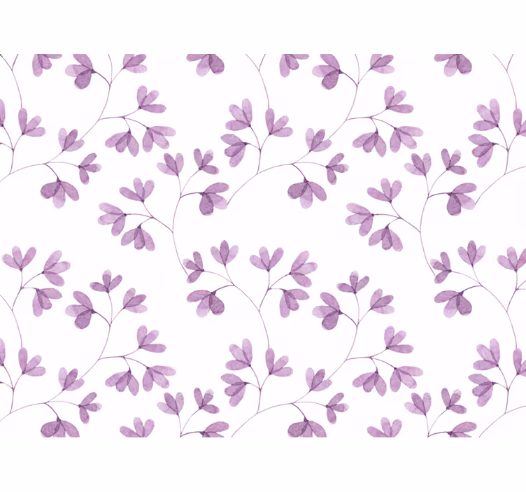 Blomstret rullegardin lilla blomstermønster - TenStickers