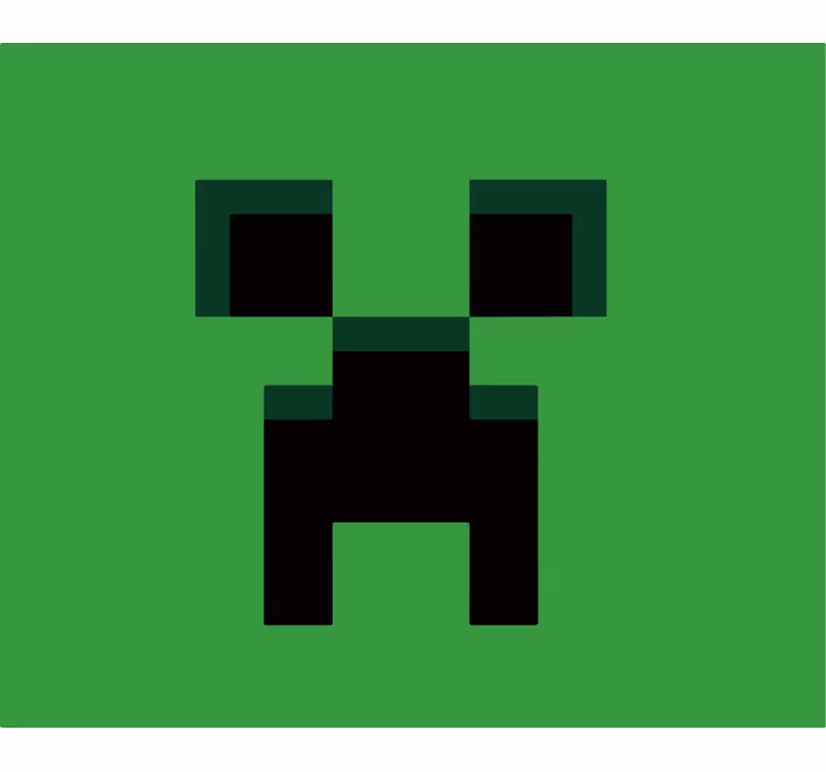 Nørdede rullegardiner i minecraftgrøn - TenStickers