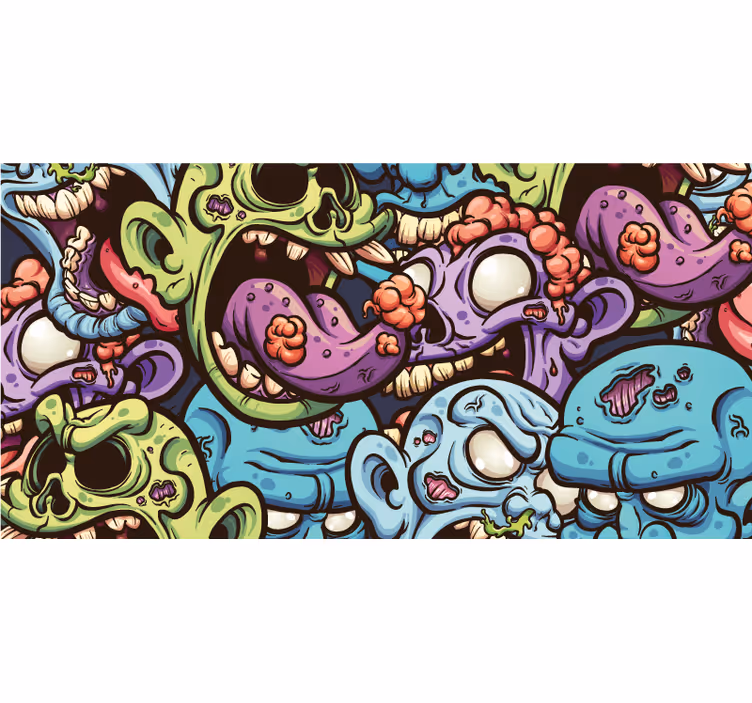 Nørdede rullegardiner med zombietema - TenStickers