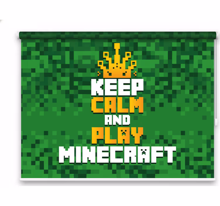 Nørdede rullegardiner bliv rolig og spil minecraft - TenStickers