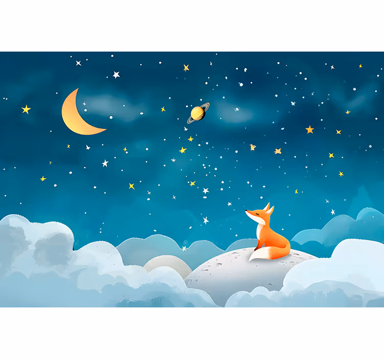 Rullegardiner til baby værelse fuchs i himlen - TenStickers