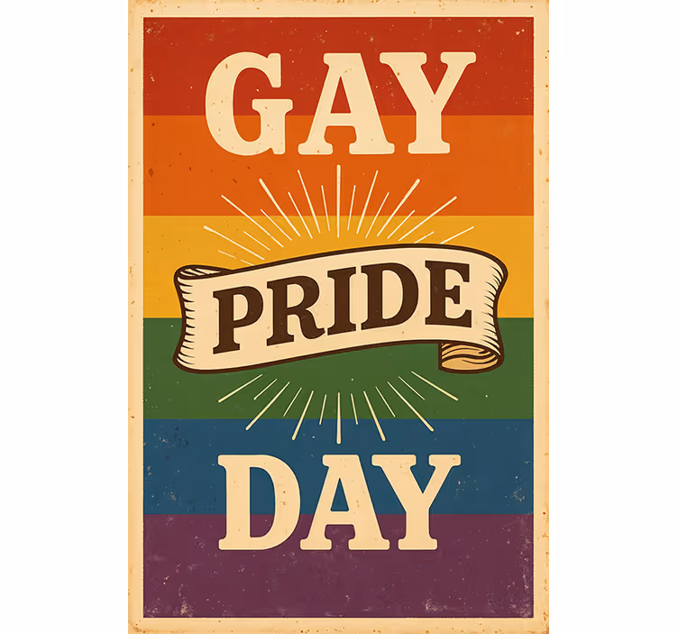 Rullegardin med tekst gay pride dag - TenStickers
