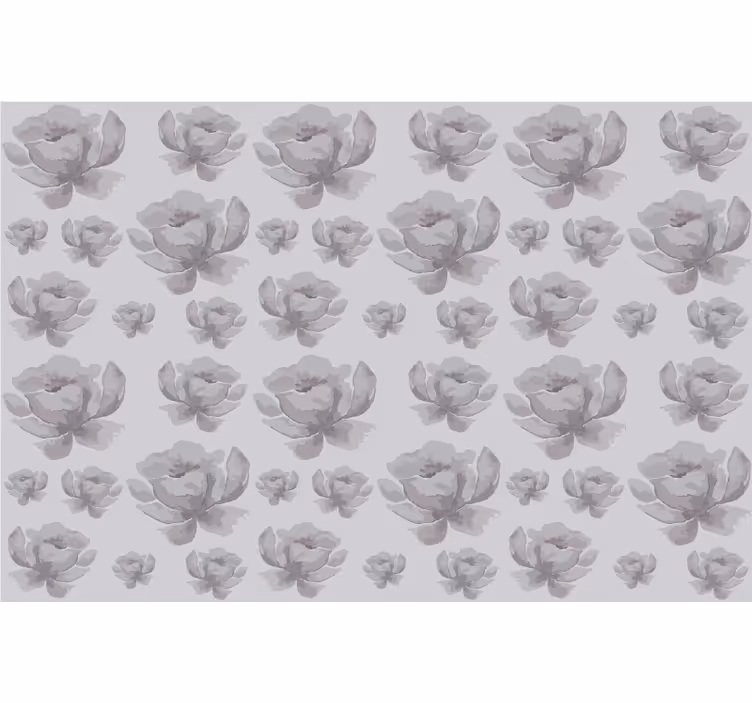 Grå rullegardin med blomsterprint fra 80'erne - TenStickers