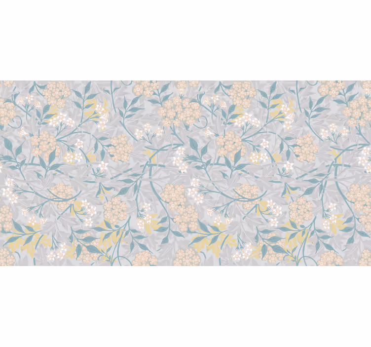 Grå rullegardin med elegant blomsterdesign fra 80'erne - TenStickers