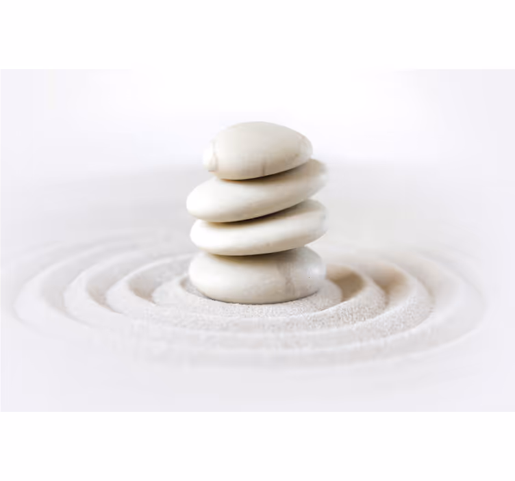 Kontor rullegardin med zen sten - TenStickers