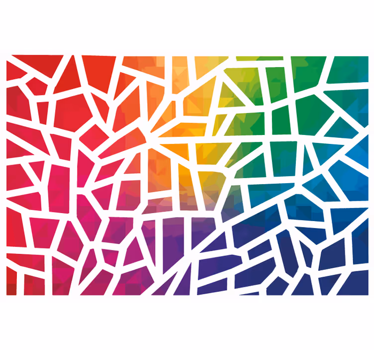 Kontor rullegardin farverigt mosaik - TenStickers