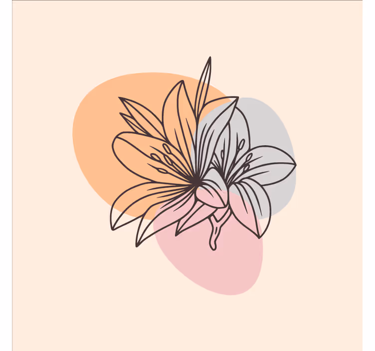 Kontor rullegardin søde blomster minimalistisk design - TenStickers
