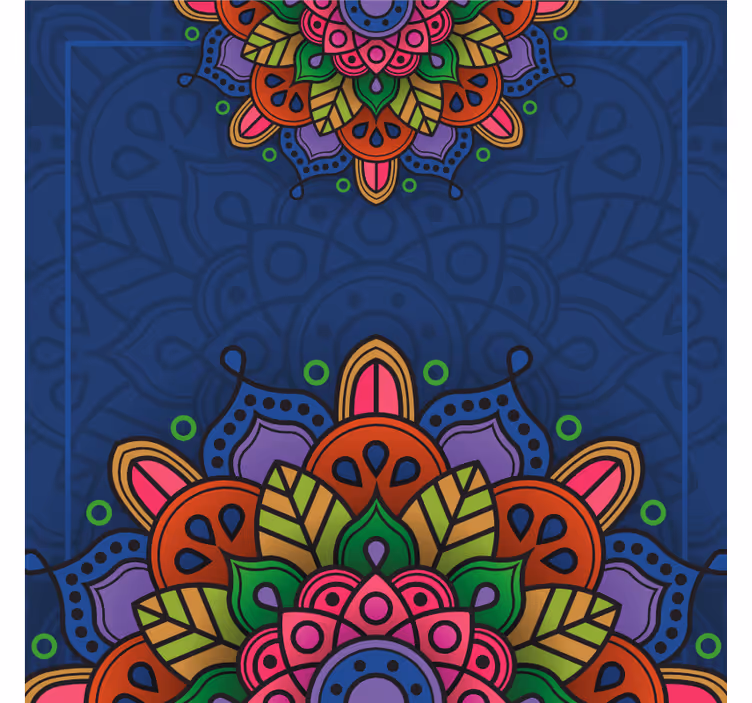 Kontor rullegardin mandala tegning - TenStickers