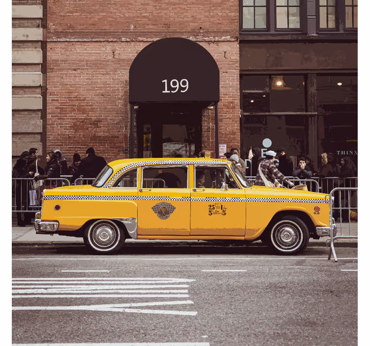 Kontor rullegardin med illustration af new york taxaer - TenStickers