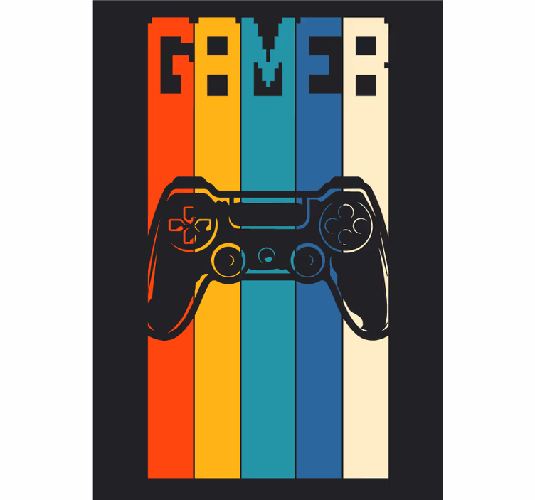 Rullegardin teenager gamer - TenStickers