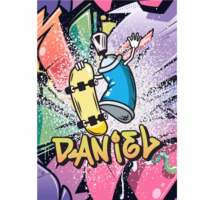 Rullegardin teenager med specialdesignet graffiti - TenStickers