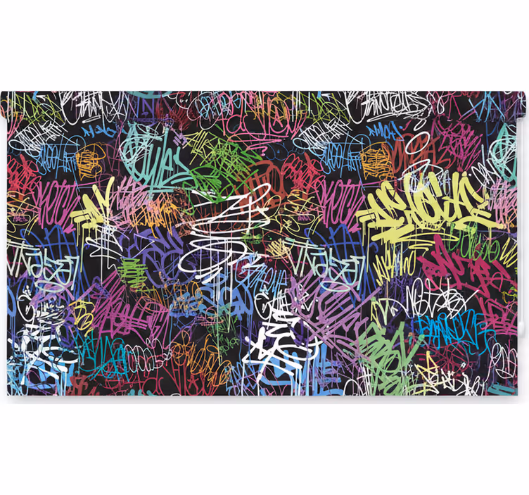 Rullegardin teenager street art lærredsmaleri - TenStickers
