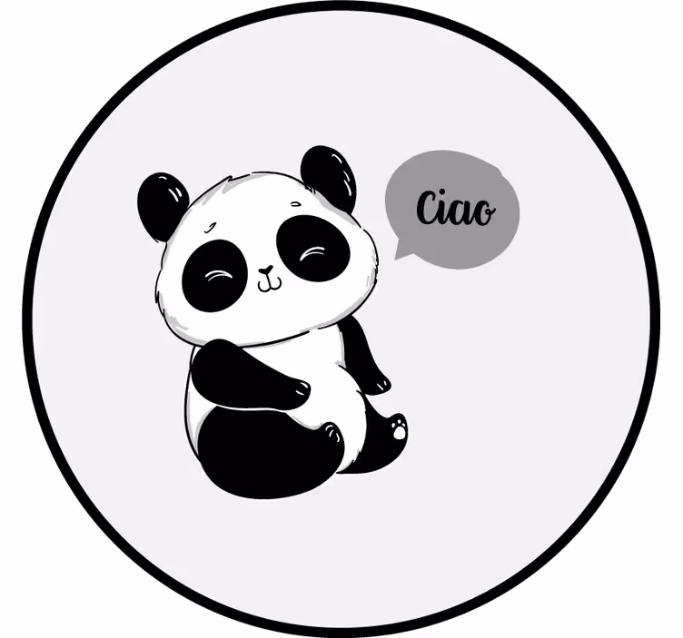 Sjove rullegardiner glad panda - TenStickers