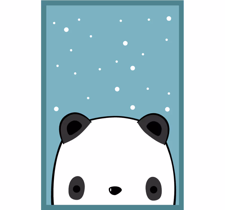 Sjove rullegardiner med sød panda - TenStickers