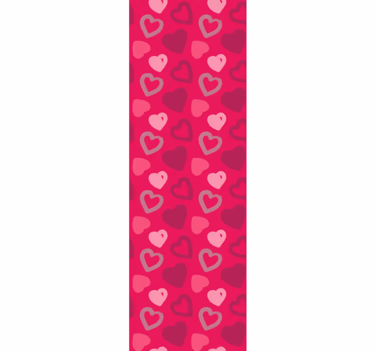 Rullegardin teenager fucsia hjerter - TenStickers